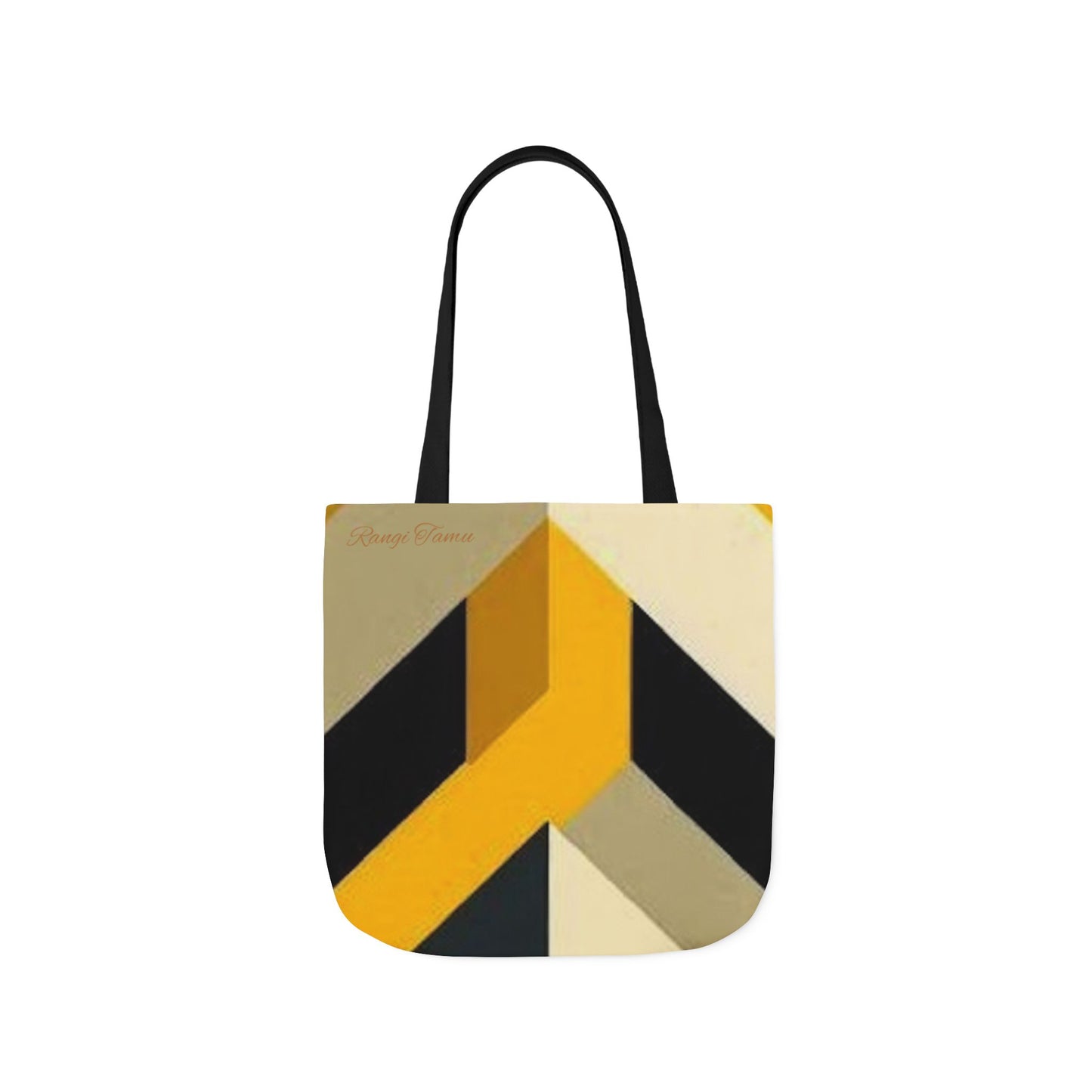 Canvas geometric tote bag