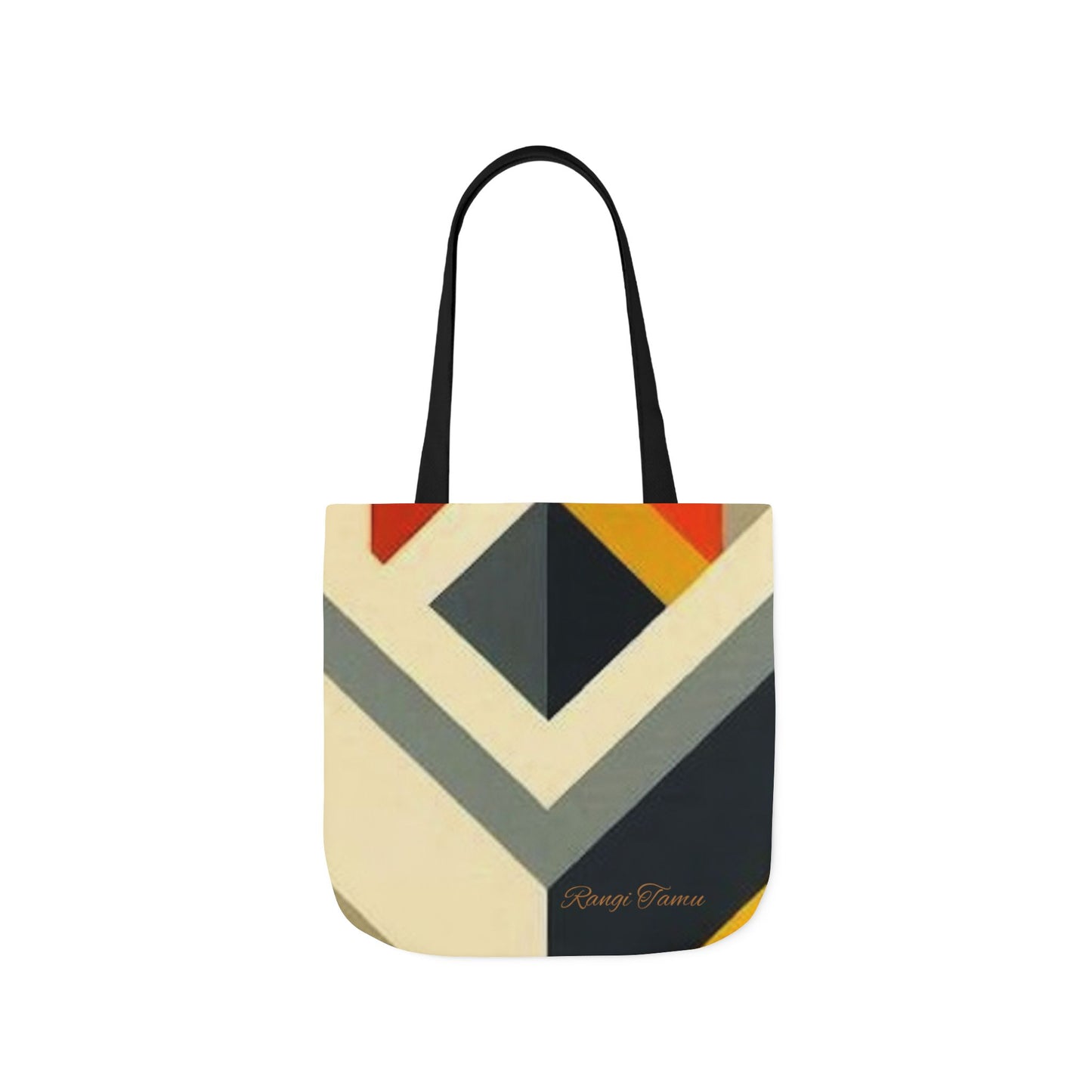 Canvas geometric tote bag