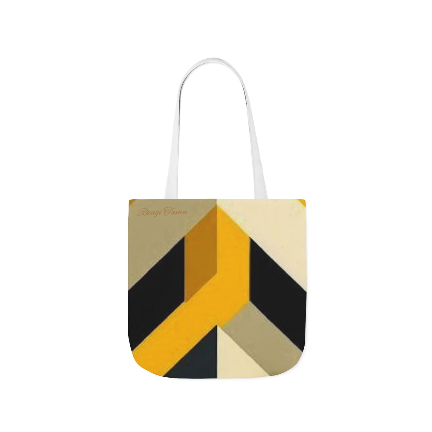 Canvas geometric tote bag