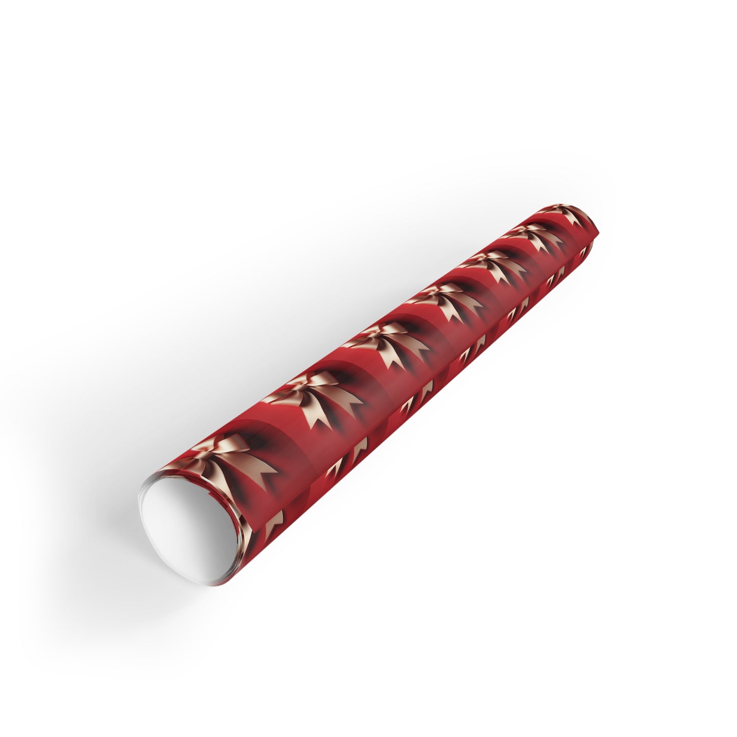 Red wrapping paper roll