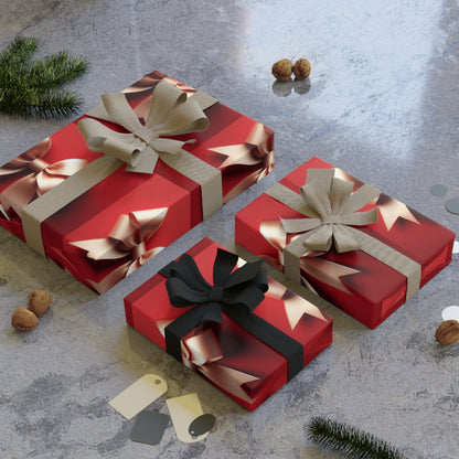 Red wrapping paper roll